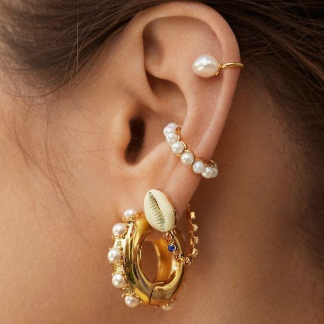 Pearl Drop Ear Cuff