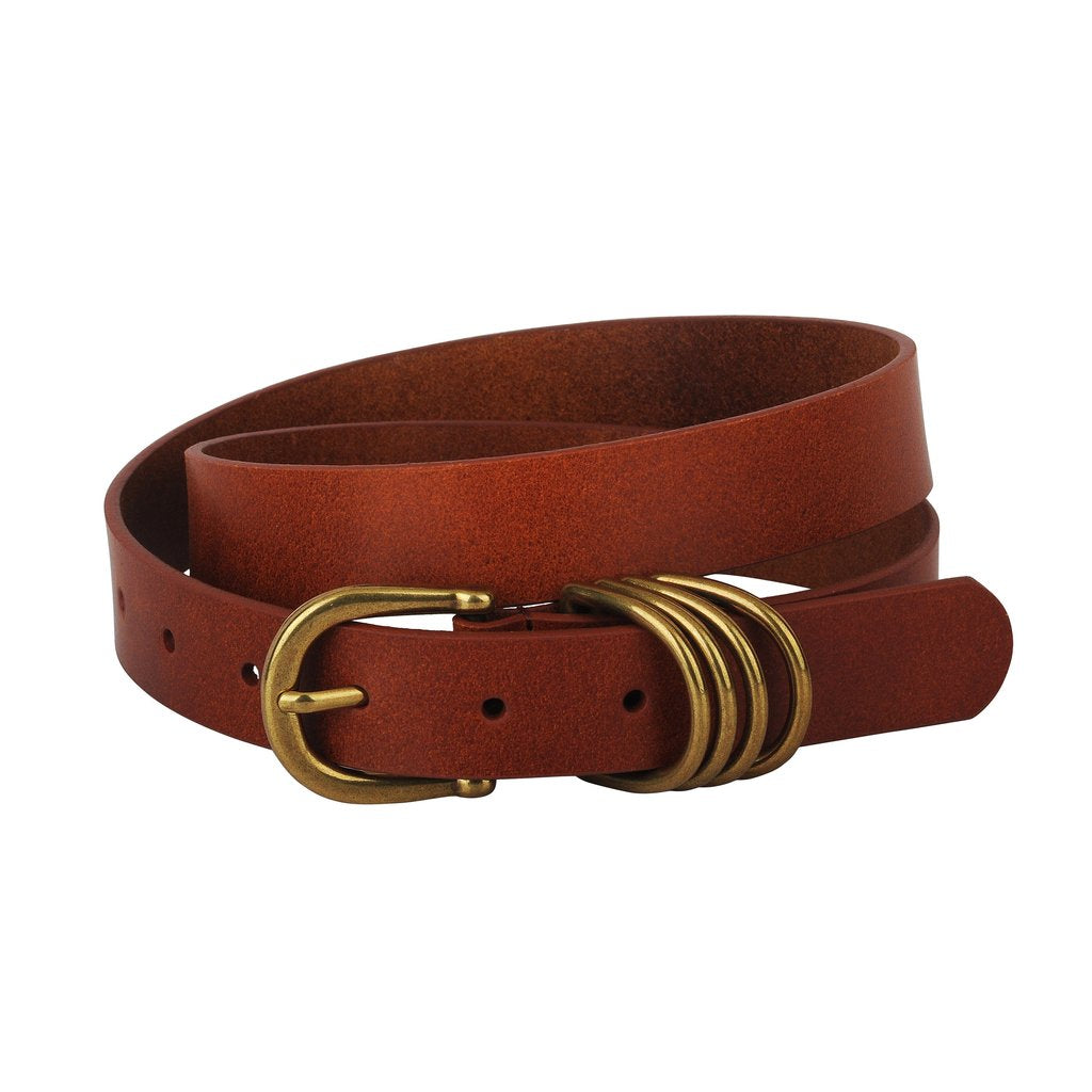 Multi-Ring Genuine Leather Belt